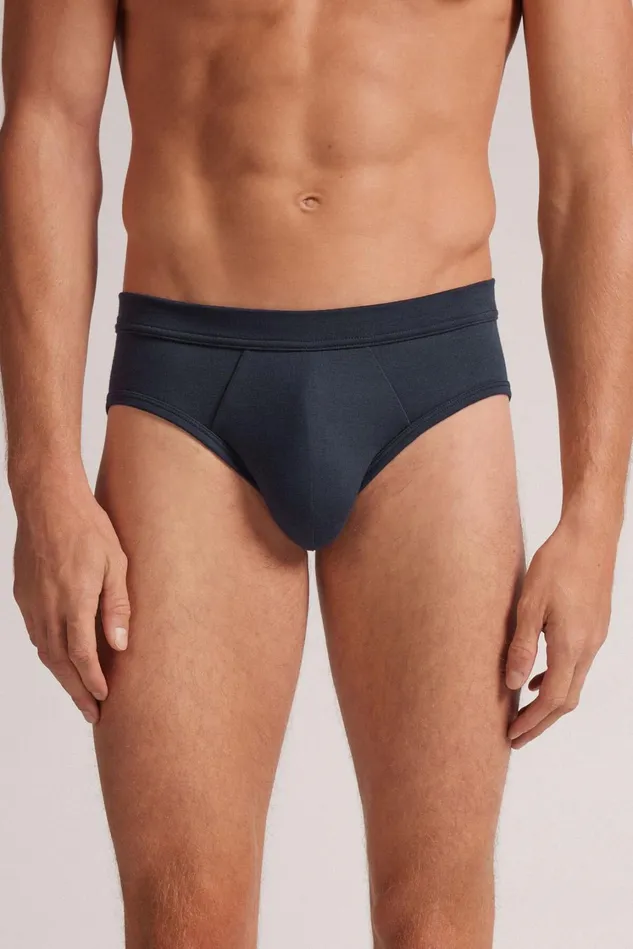 Intimissimi Briefs Men Soft Silk Briefs Blue 800 8211 Blu Notte