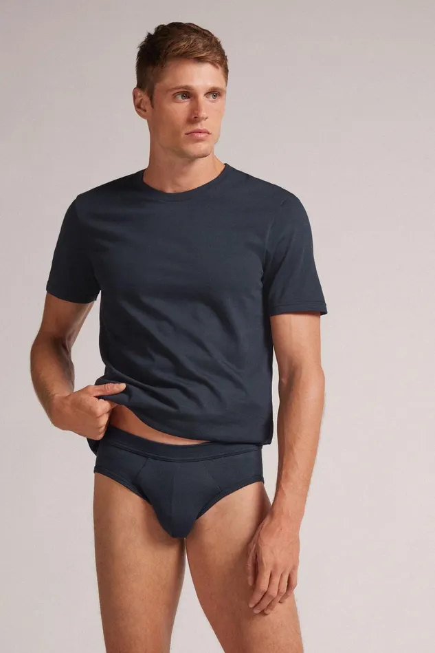 Intimissimi Briefs Men Soft Silk Briefs Blue 800 8211 Blu Notte