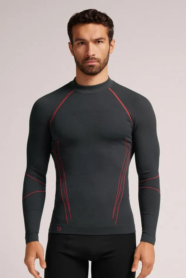 Intimissimi Long Sleeve Tops Men Long Sleeve Technical Sport Top Grey 4712 8211 Dark Grey Intimissimi Long Sleeve Tops Men Long Sleeve Technical Sport Top Grey 4712 8211 Dark Grey