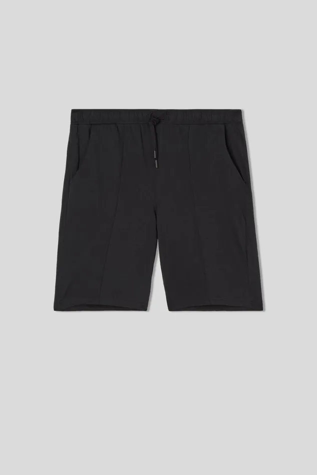 Intimissimi Pants Men Rib Detail Cotton Shorts Black 019 8211 Black