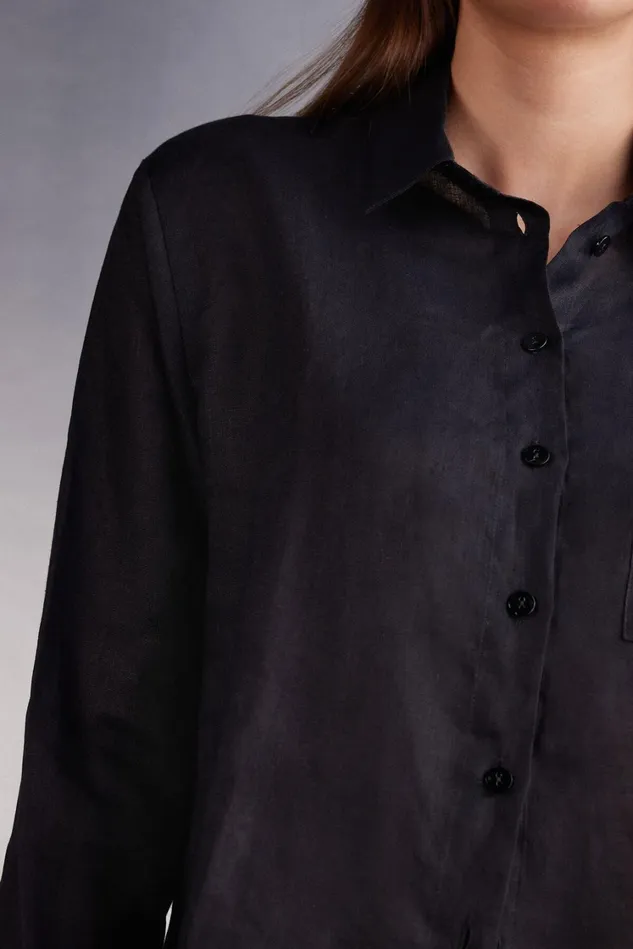 Intimissimi Shirts Women Linen Cloth Shirt Black 019 8211 Black