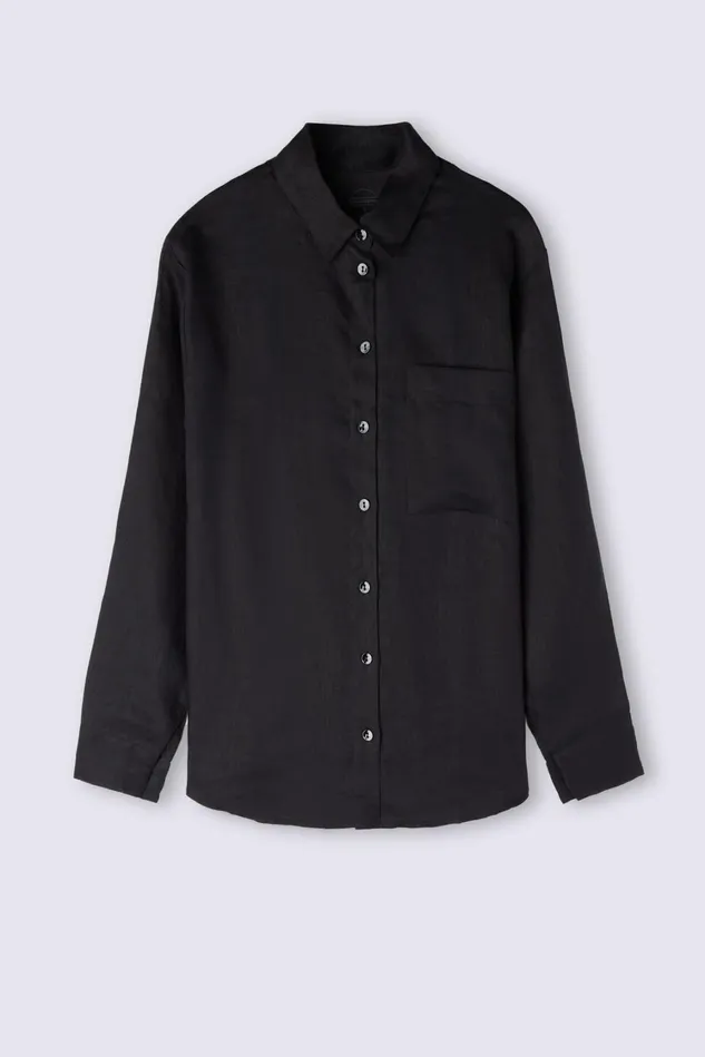 Intimissimi Shirts Women Linen Cloth Shirt Black 019 8211 Black