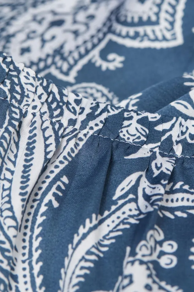 Intimissimi Short Pajamas Women Flower Paisley Viscose Satin Shorts Blue 661j 8211 Stampa Flower Paisley