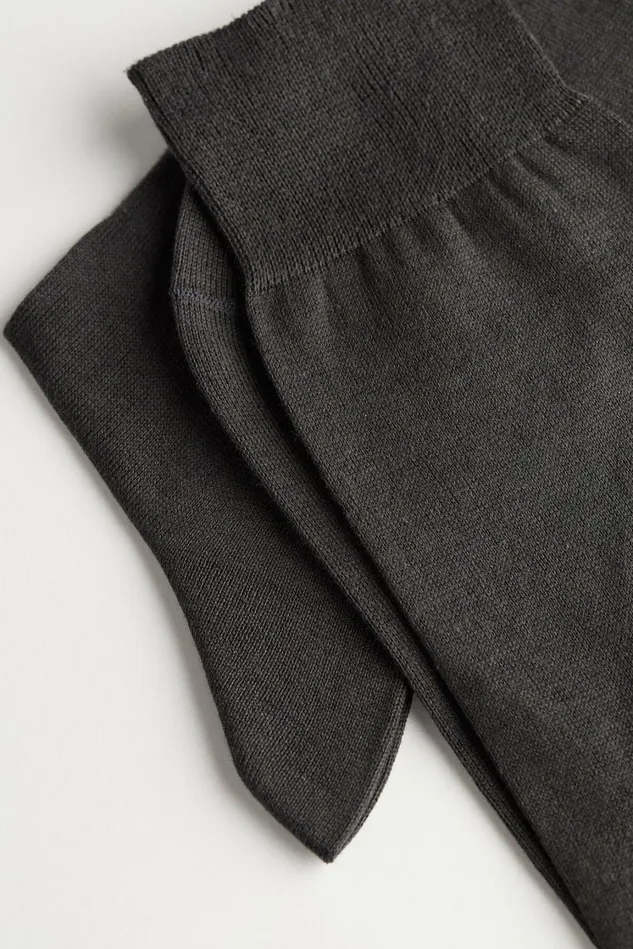Intimissimi Short Socks Men Short ChashmereSilkCotton Socks Grey 780 8211 Anthracite