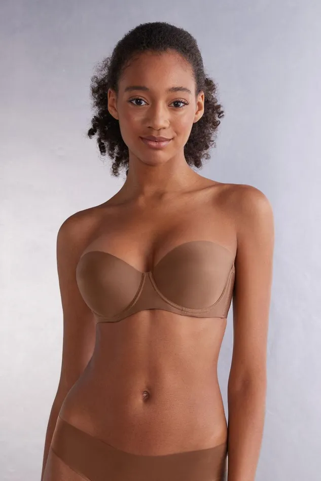 Intimissimi Strapless Bandeau Women Giada Microfiber Bandeau Bra Natural 502i 8211 Caramel Intimissimi Strapless Bandeau Women Giada Microfiber Bandeau Bra Natural 502i 8211 Caramel