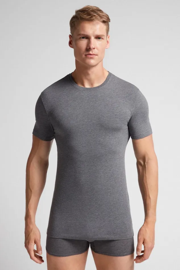 Intimissimi TShirts Polos Men Stretch Superior Cotton TShirt Dark Grey 5227 8211 Heathered Graphite Grey Intimissimi TShirts Polos Men Stretch Superior Cotton TShirt Dark Grey 5227 8211 Heathered Graphite Grey