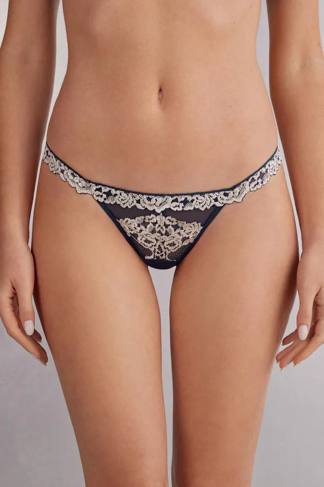 Intimissimi Thongs GStrings Women Pretty Flowers String Thong Blue 347i 8211 Deep Bluevanilla Intimissimi Thongs GStrings Women Pretty Flowers String Thong Blue 347i 8211 Deep Bluevanilla