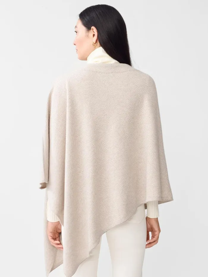 JMcLaughlin Aerinn Wool and Cashmere Poncho Camelivory Women Jackets and Outerwear JMcLaughlin Aerinn Wool and Cashmere Poncho Camelivory Women Jackets and Outerwear