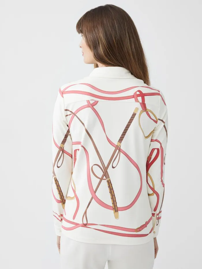 JMcLaughlin Betty Shirt In Neo Palomino Creamcoralgold Women Shirts and Tops