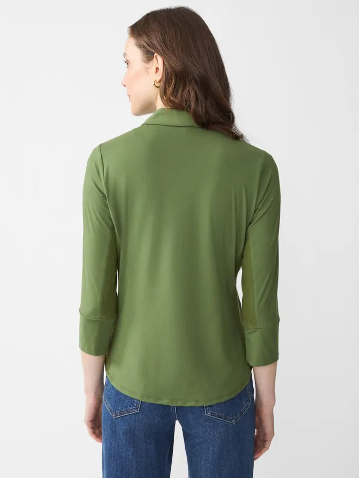 JMcLaughlin Brynn Lyford Jersey Shirt Moss Green Women Shirts and Tops JMcLaughlin Brynn Lyford Jersey Shirt Moss Green Women Shirts and Tops