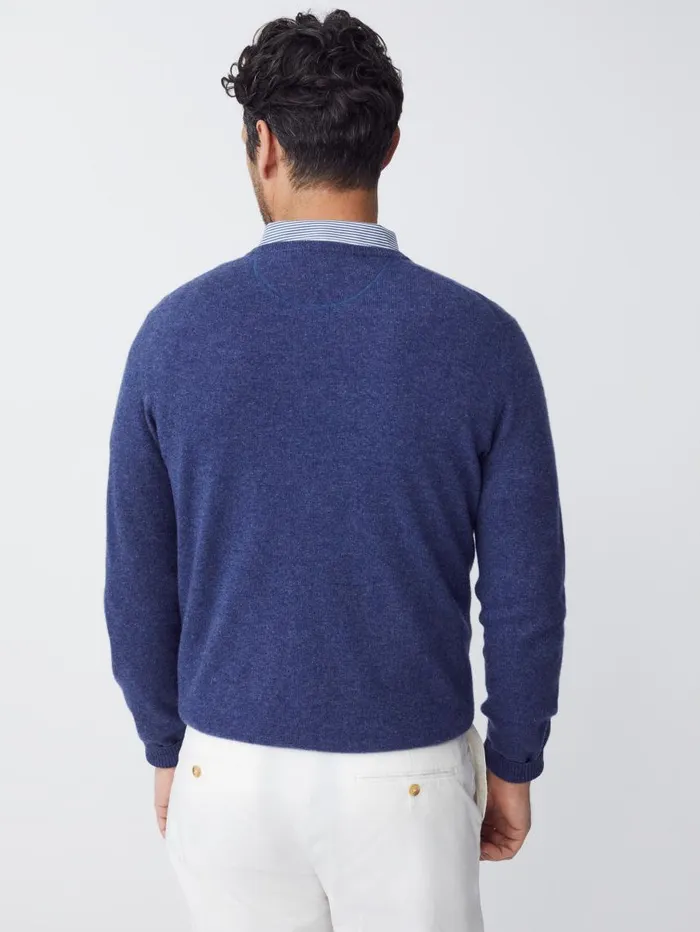 JMcLaughlin Caldwell Cashmere Sweater Dark Denim Men Sweaters JMcLaughlin Caldwell Cashmere Sweater Dark Denim Men Sweaters
