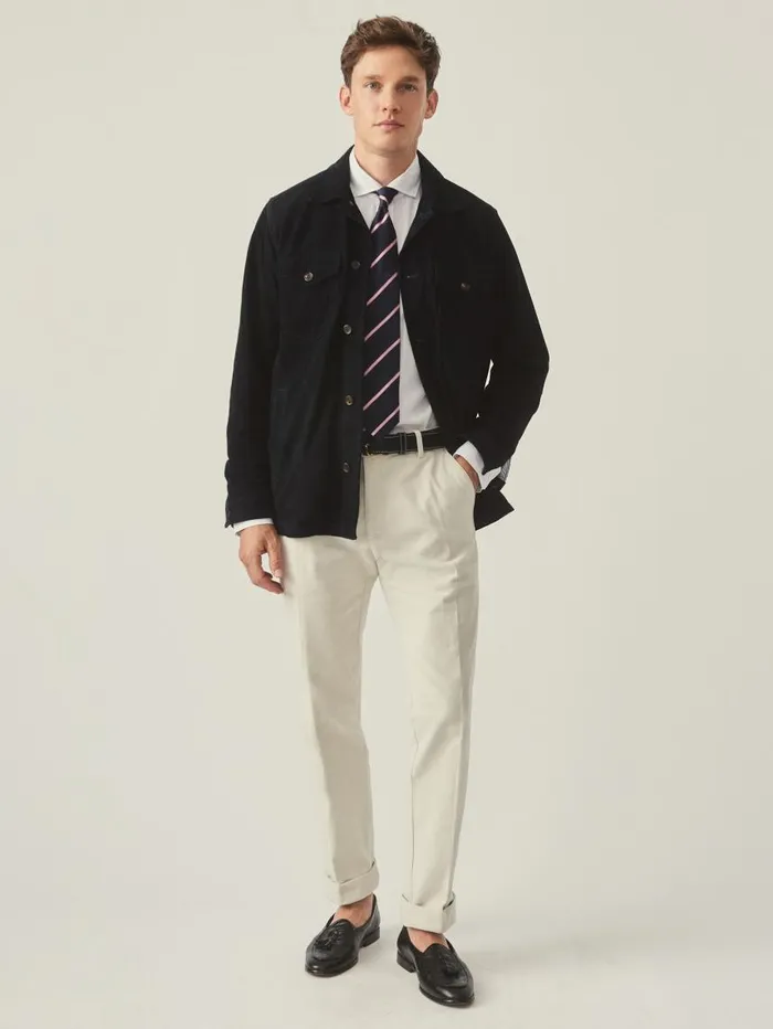 JMcLaughlin Fieldston Suede Jacket Navy Men Jackets and Outerwear JMcLaughlin Fieldston Suede Jacket Navy Men Jackets and Outerwear