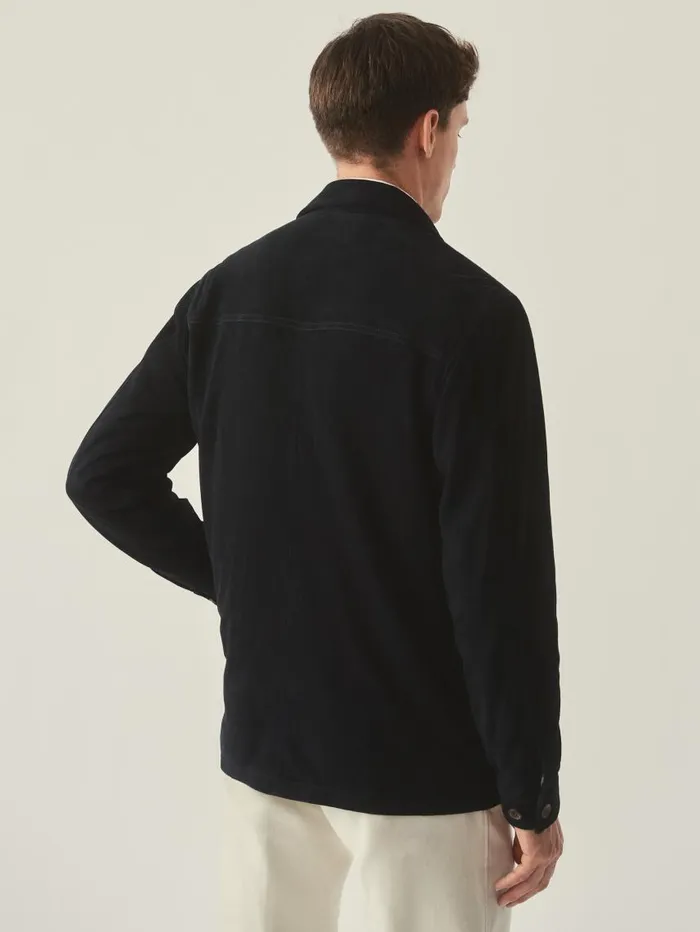 JMcLaughlin Fieldston Suede Jacket Navy Men Jackets and Outerwear JMcLaughlin Fieldston Suede Jacket Navy Men Jackets and Outerwear
