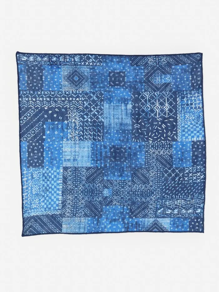JMcLaughlin Linen Pocket Square In Diamond Patch Navydenim Blue Men Pocket Squares JMcLaughlin Linen Pocket Square In Diamond Patch Navydenim Blue Men Pocket Squares