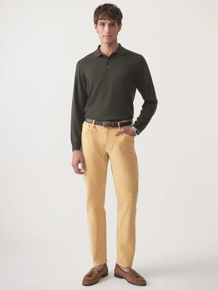 JMcLaughlin Parker 5Pocket Straight Pants In Italian Stretch Cord Ochre Men Pants JMcLaughlin Parker 5Pocket Straight Pants In Italian Stretch Cord Ochre Men Pants