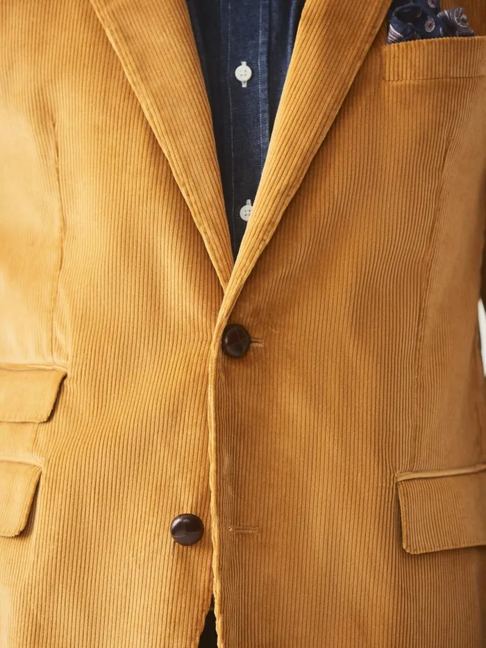 JMcLaughlin Suffolk Corduroy Sport Coat Corn Men Jackets and Outerwear JMcLaughlin Suffolk Corduroy Sport Coat Corn Men Jackets and Outerwear