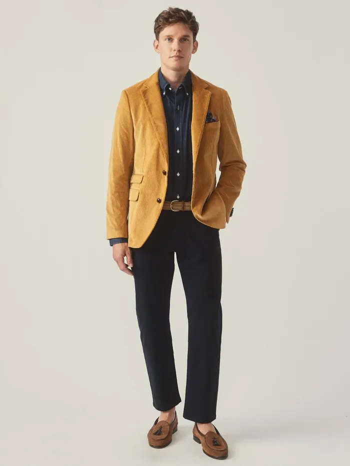 JMcLaughlin Suffolk Corduroy Sport Coat Corn Men Jackets and Outerwear JMcLaughlin Suffolk Corduroy Sport Coat Corn Men Jackets and Outerwear