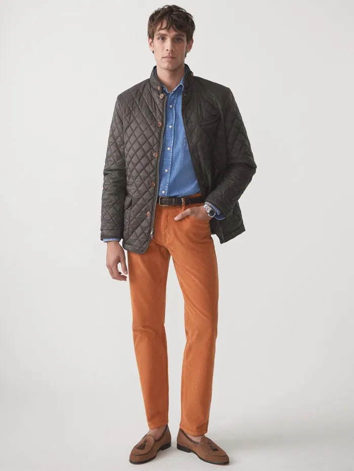 JMcLaughlin Upland Quilted Jacket Dark Olive Men Jackets and Outerwear JMcLaughlin Upland Quilted Jacket Dark Olive Men Jackets and Outerwear