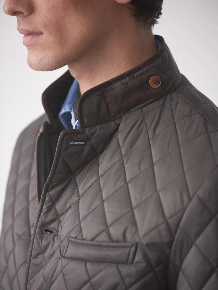 JMcLaughlin Upland Quilted Jacket Dark Olive Men Jackets and Outerwear JMcLaughlin Upland Quilted Jacket Dark Olive Men Jackets and Outerwear