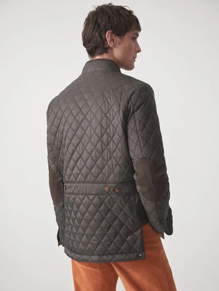 JMcLaughlin Upland Quilted Jacket Dark Olive Men Jackets and Outerwear JMcLaughlin Upland Quilted Jacket Dark Olive Men Jackets and Outerwear