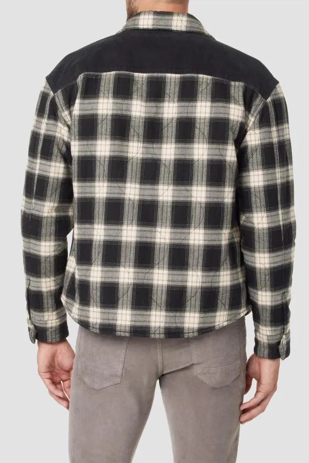 Jackets and Outerwear Men Hudson Jeans Padded Long Sleeve Jacket Black White Check Jackets and Outerwear Men Hudson Jeans Padded Long Sleeve Jacket Black White Check