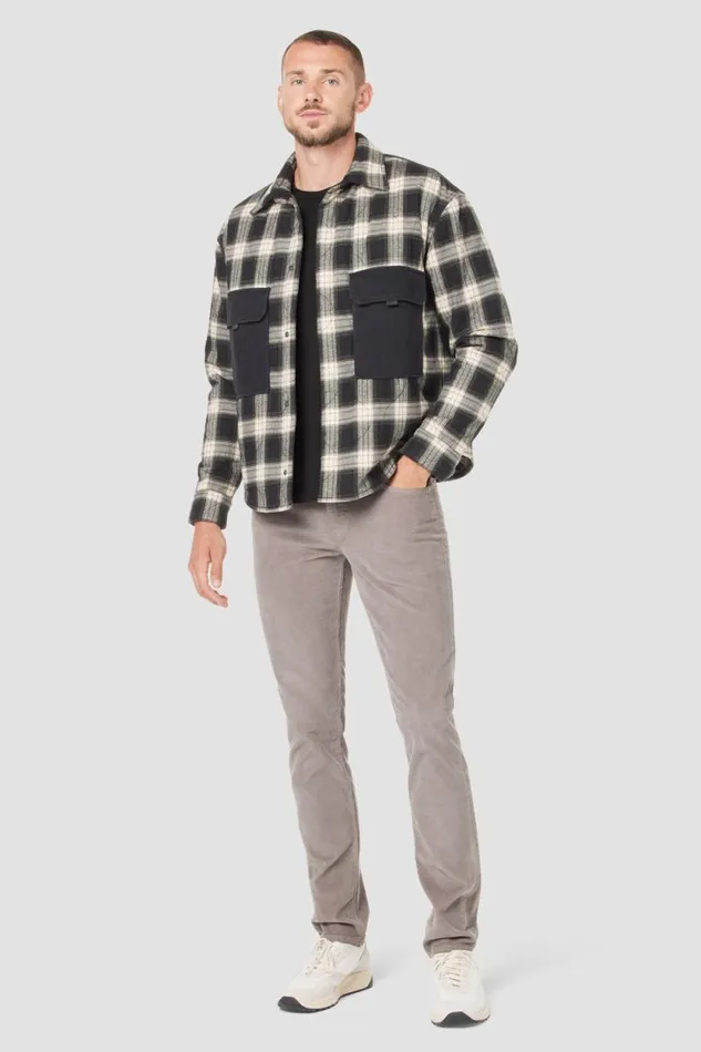 Jackets and Outerwear Men Hudson Jeans Padded Long Sleeve Jacket Black White Check Jackets and Outerwear Men Hudson Jeans Padded Long Sleeve Jacket Black White Check