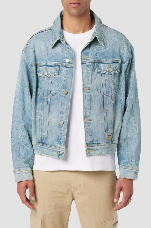 Jackets and Outerwear Men Hudson Jeans Trucker Jacket Bandana