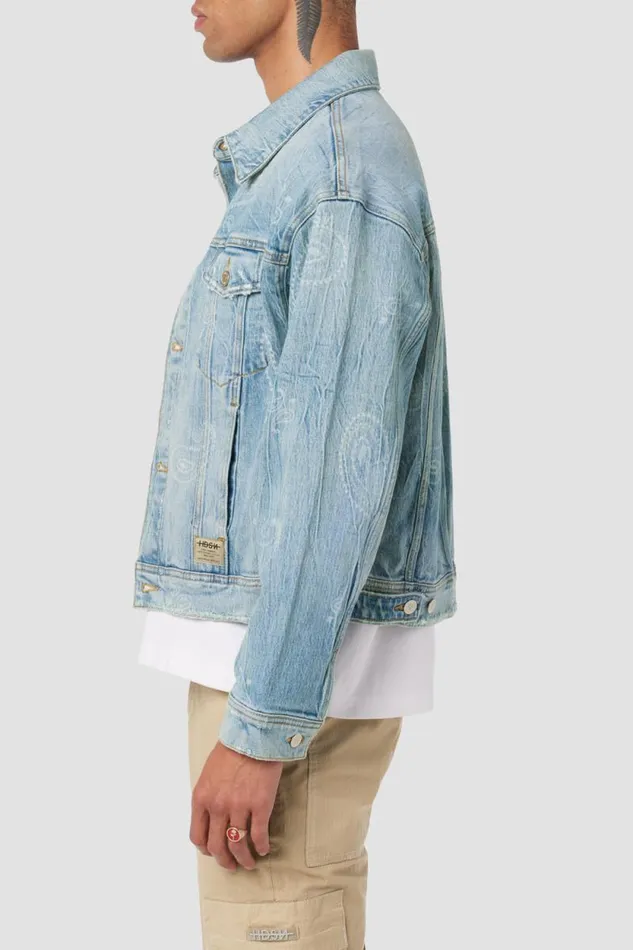 Jackets and Outerwear Men Hudson Jeans Trucker Jacket Bandana Jackets and Outerwear Men Hudson Jeans Trucker Jacket Bandana