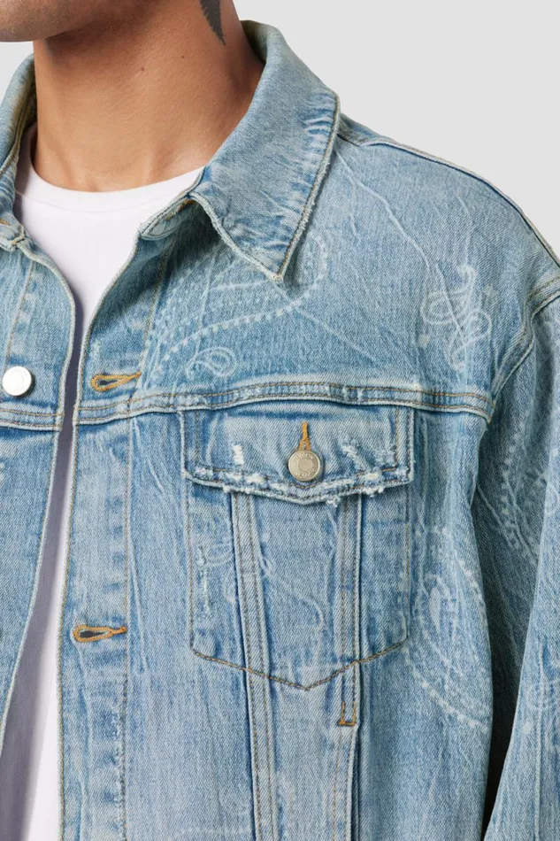 Jackets and Outerwear Men Hudson Jeans Trucker Jacket Bandana Jackets and Outerwear Men Hudson Jeans Trucker Jacket Bandana