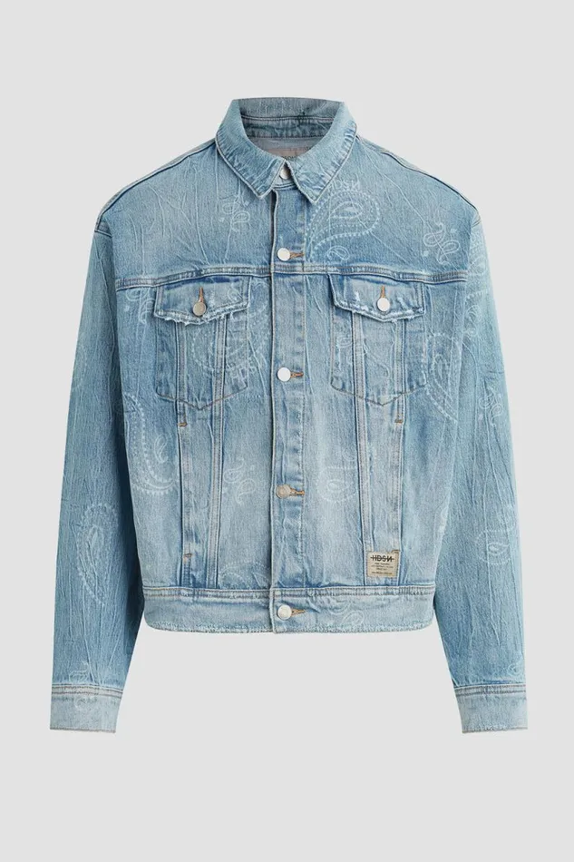 Jackets and Outerwear Men Hudson Jeans Trucker Jacket Bandana Jackets and Outerwear Men Hudson Jeans Trucker Jacket Bandana
