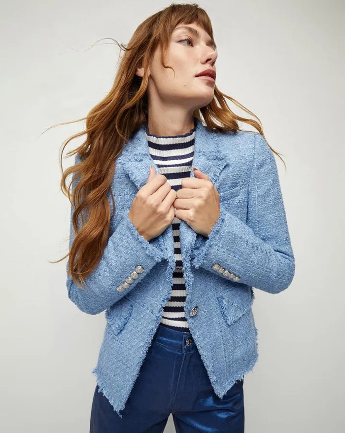 Jackets and Outerwear ShopJackets Veronica Beard Hosanna Tweed Dickey Jacket Skylight Jackets and Outerwear ShopJackets Veronica Beard Hosanna Tweed Dickey Jacket Skylight