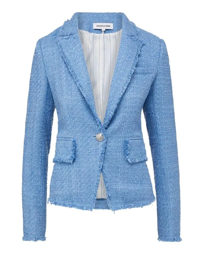 Jackets and Outerwear ShopJackets Veronica Beard Hosanna Tweed Dickey Jacket Skylight