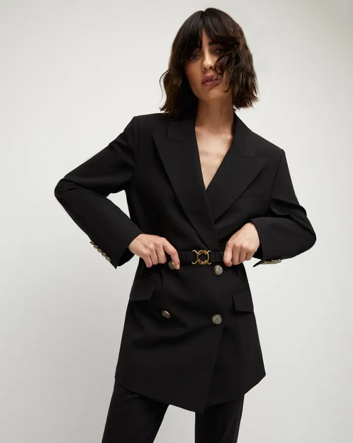 Jackets and Outerwear ShopJackets Veronica Beard Hutchinson Boyfriend Dickey Jacket Black