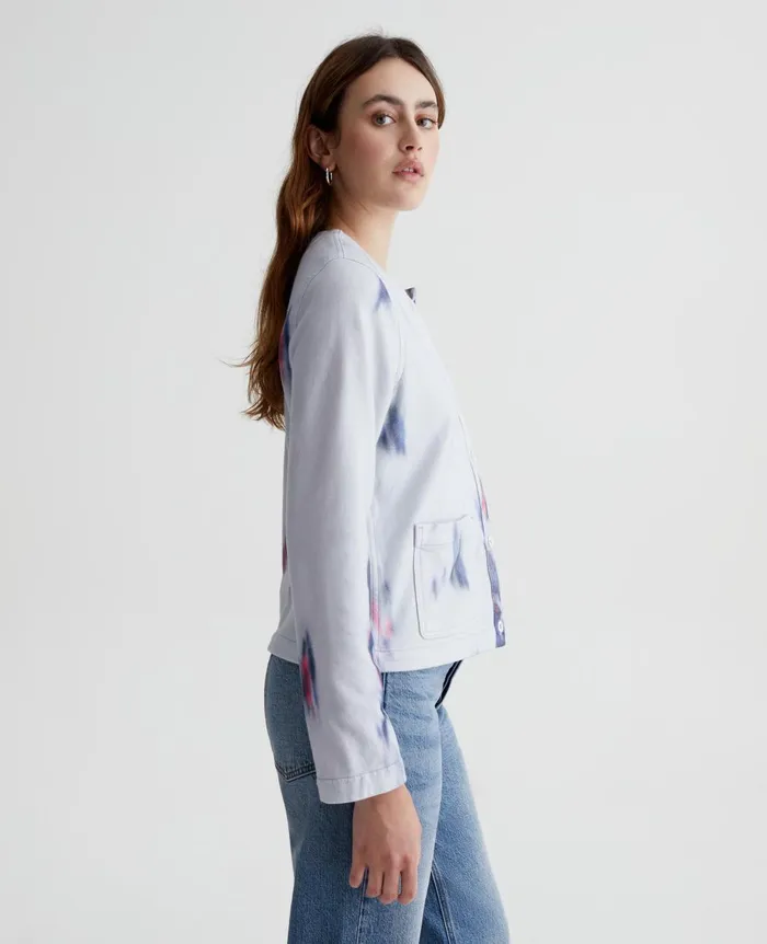 Jacquelyn Cardigan Ikat Brush Blue Multi Women AG Jeans Tops and Shirts Jacquelyn Cardigan Ikat Brush Blue Multi Women AG Jeans Tops and Shirts
