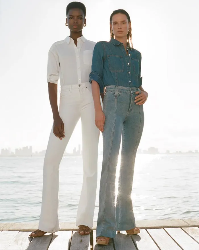 Jeans Shop Veronica Beard Beverly SkinnyFlare Jean White