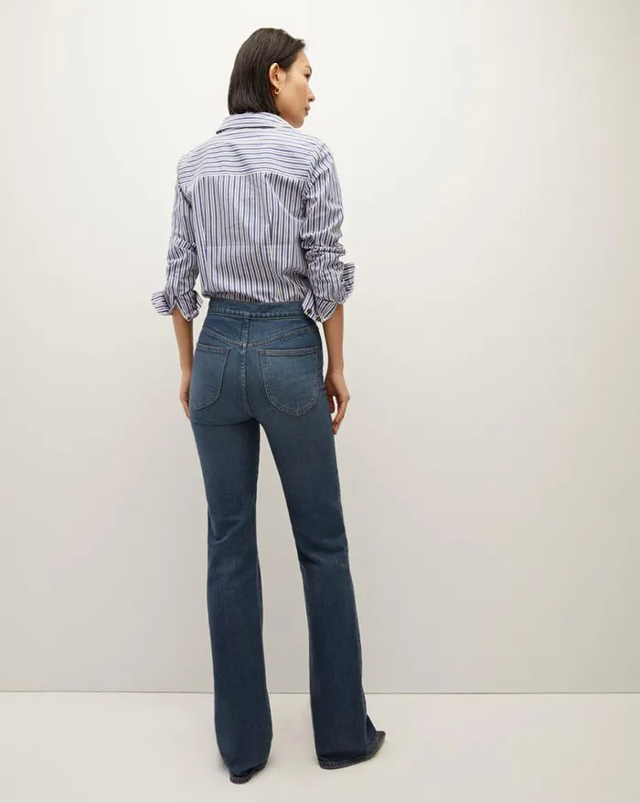 Jeans Shop Veronica Beard Crosbie Slim WideLeg Jean Western Pockets Thriller