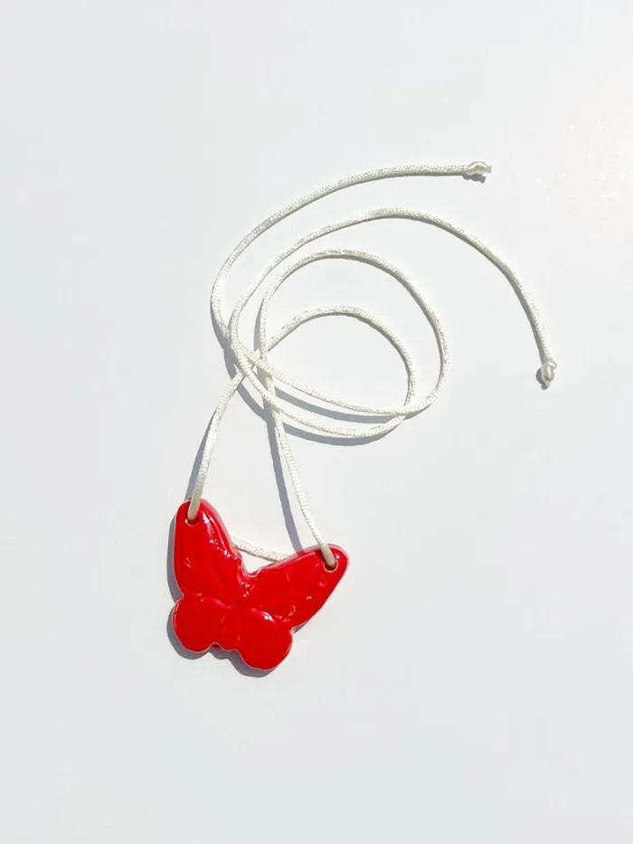 Jewelry Shop Lisa Says Gah Ceramic Butterfly Necklace