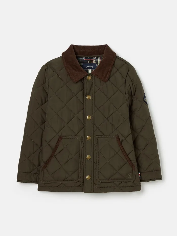 Joules Coats and Jackets Green Diamond Quilted Jacket 8211 Boys