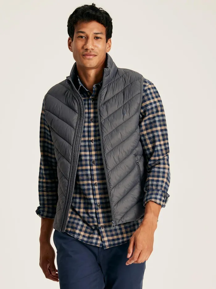 Joules Coats and Jackets Grey Showerproof Padded Gilet 8211 Men