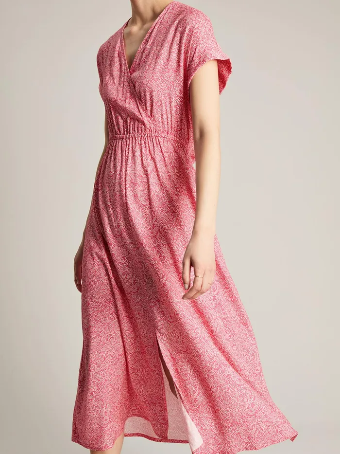 Joules Dresses Pink VNeck With Slit Dress 8211 Women