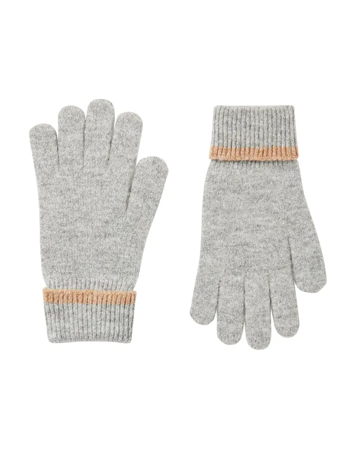 Joules Gloves Grey Knitted Gloves 8211 Women