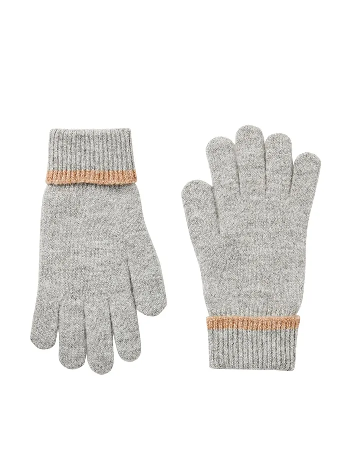 Joules Gloves Grey Knitted Gloves 8211 Women
