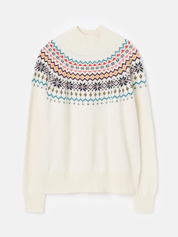 Joules Knitwear Cream Fair Isle Jumper 8211 Women
