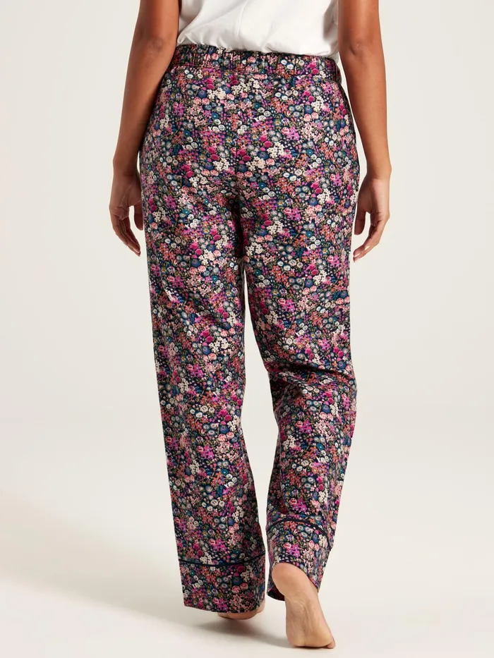 Joules Nightwear Navy Floral Cotton Pyjama Bottoms 8211 Women