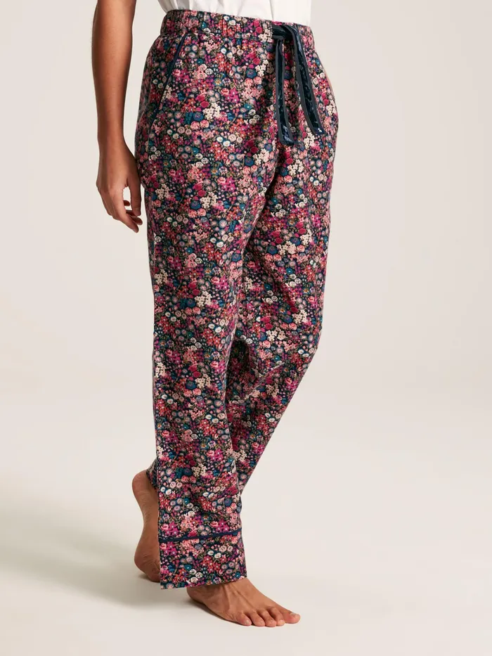 Joules Nightwear Navy Floral Cotton Pyjama Bottoms 8211 Women