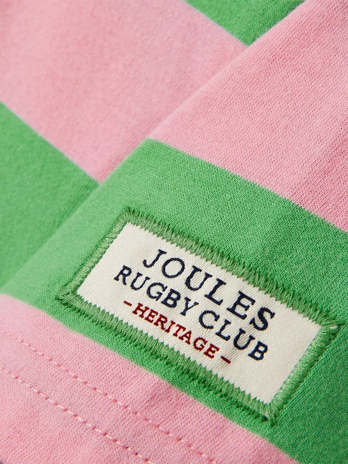 Joules Polo Shirts Green Jersey Woven Collar Polo Shirt 8211 Boys