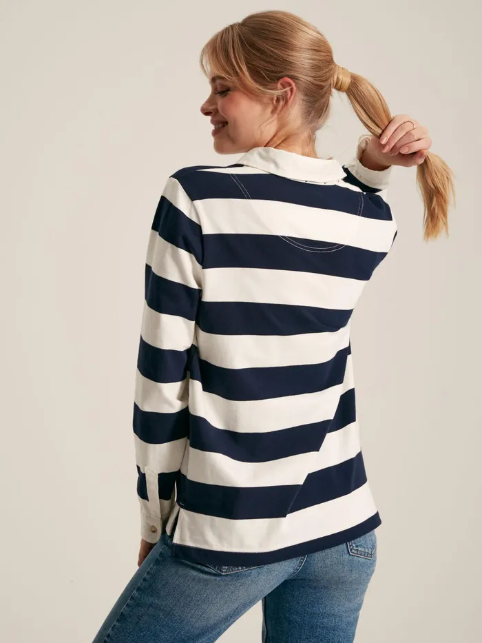 Joules Rugby Shirts NavyWhite Cotton Rugby Shirt 8211 Women