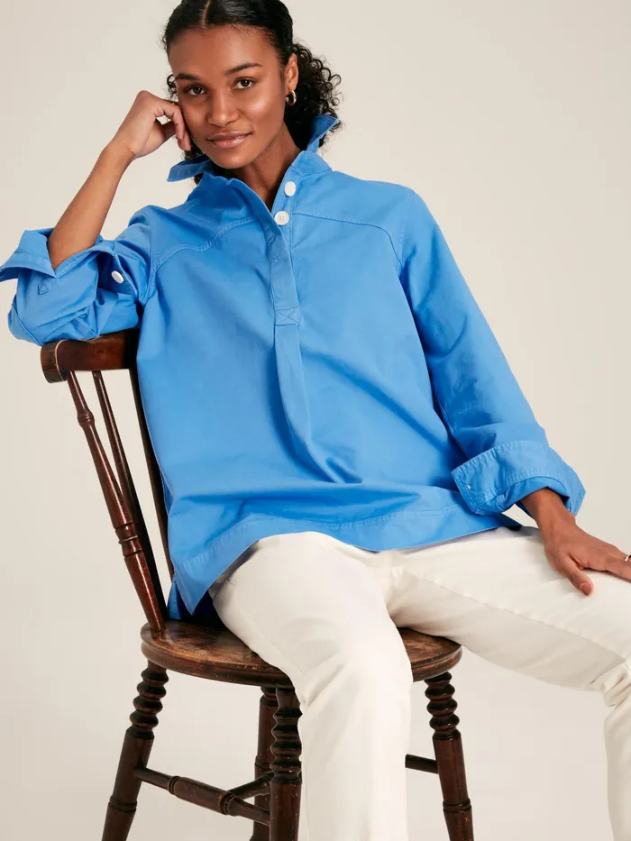 Joules Shirts and Blouses Blue Heavyweight Cotton Deck Shirt 8211 Women