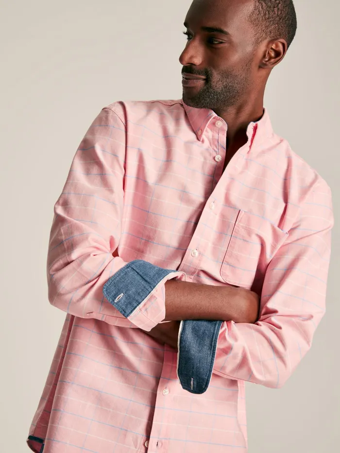 Joules Shirts Pink Cotton Check Shirt 8211 Men