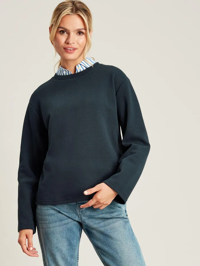 Joules Sweatshirts and Hoodies Blue Slouchy Sweatshirt 8211 Women